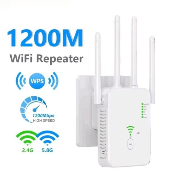 Répéteur WiFi sans fil 1200 Mbps, Amplificateur de Signal WiFi