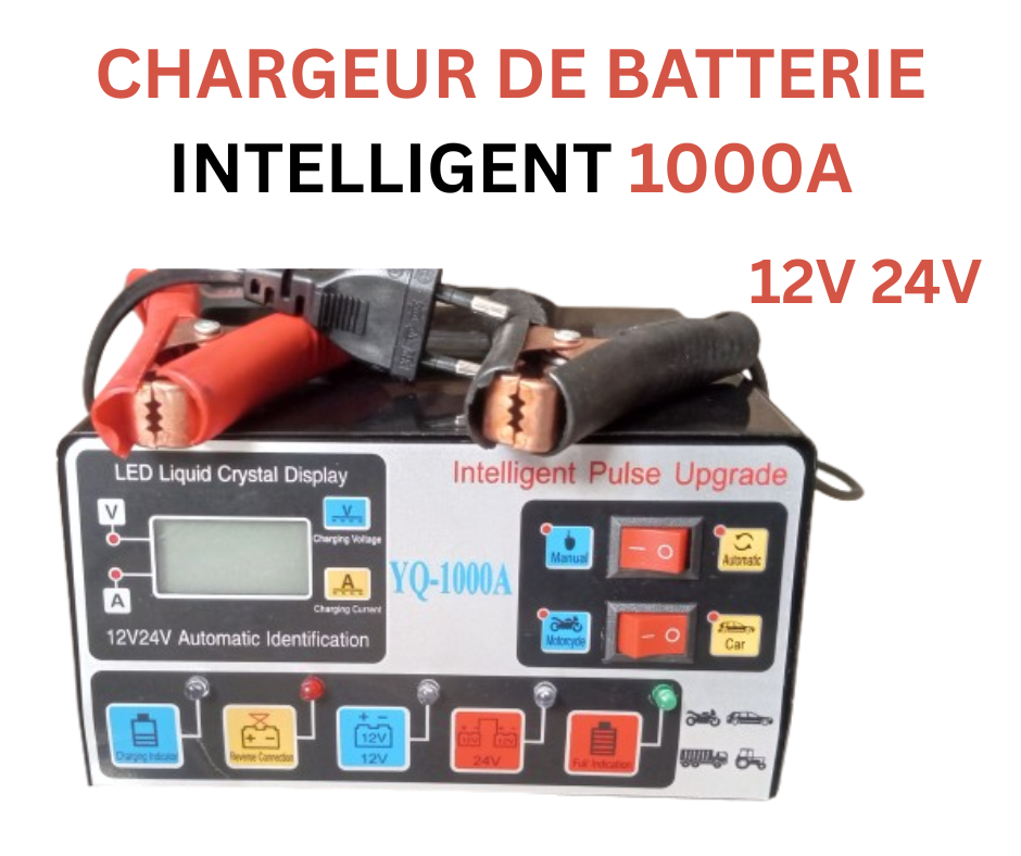 Chargeur Batteries Intelligent 12V–24V 1000A