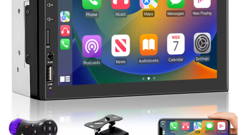 Autoradio Android Auto CarPlay 2 DIN avec Caméra de Recul