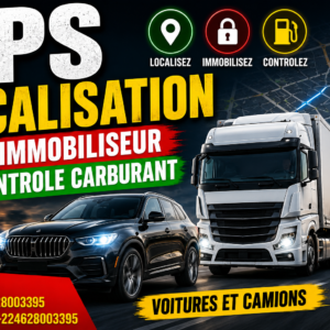 GPS Localisation avec Immobiliseur et Controle Carburant - Pour Voitures et Camions
